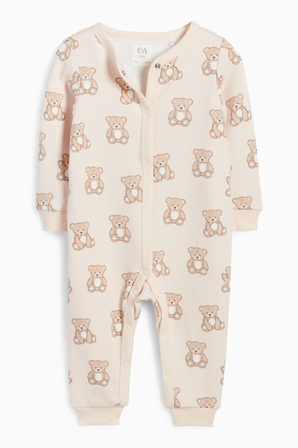 2238361-1-08 Bear - lined sleepsuit Immediate