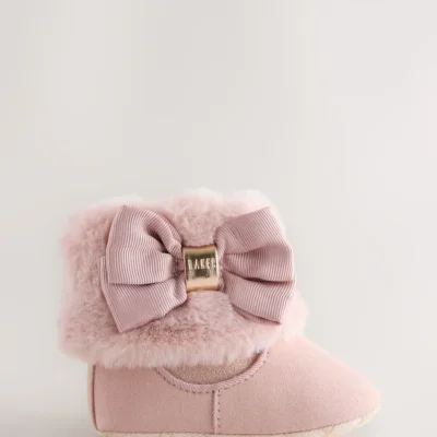 Baker by Ted Baker Baby Girls Faux Fur Trim Padders Boots