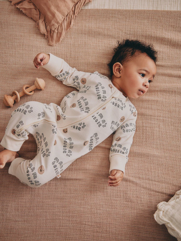 AW3263s.jpg Cream Family Two Way Zip Footless Baby Sleepsuit (0-18mths)