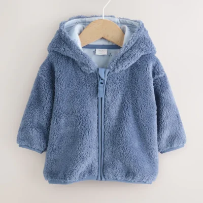 Navy Fleece Zip Through Baby Jacket (0mths-2yrs)