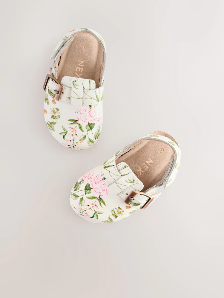E36077s3.jpg Floral Leather Clogs - Immediate - Image 2