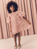 Pink 3D Floral Occasion Dress (3-16yrs) Immediate
