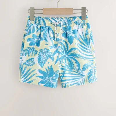 Yellow Palm Printed Swim Shorts (3-16yrs) Immediate