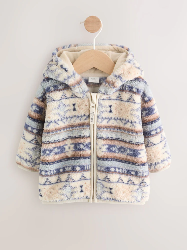 Blue Fleece Zip Through Baby Jacket (0mths-2yrs)
