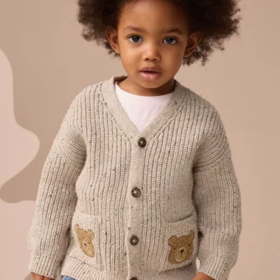 Neutral Bears Character Cardigan (3mths-7yrs) Immediate