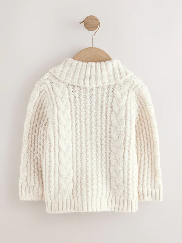 F22627s2.jpg Cream Character Cardigan (3mths-7yrs) Immediate - Image 2