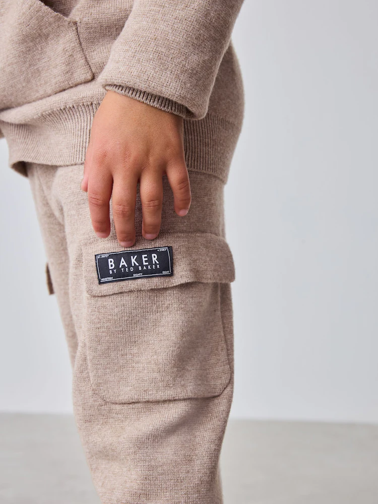 F68596s7.jpg Baker by Ted Baker Knitted Funnel Zip Neck Top and Jogger Set. Immediate - Image 4
