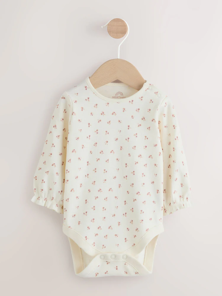F81670s3.jpg Pink Embroidered Baby Cord Pinafore Long Sleeve Bodysuit & Tights set. Immediate - Image 3