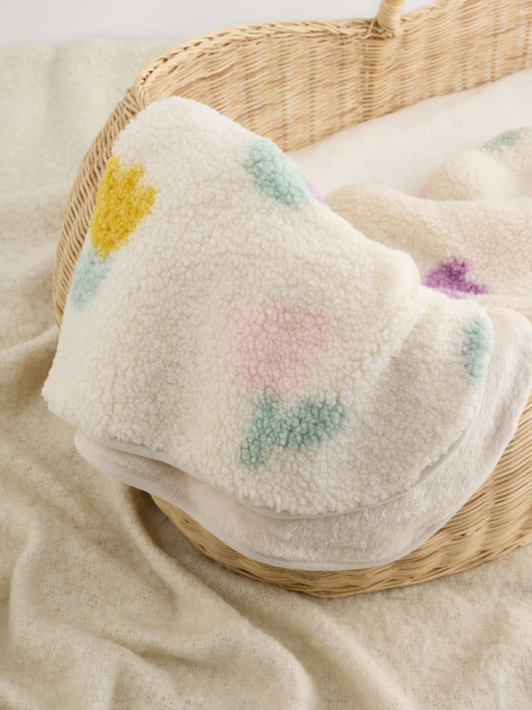 F94139s2.jpg Cream Floral Baby Fleece Blanket - Image 4