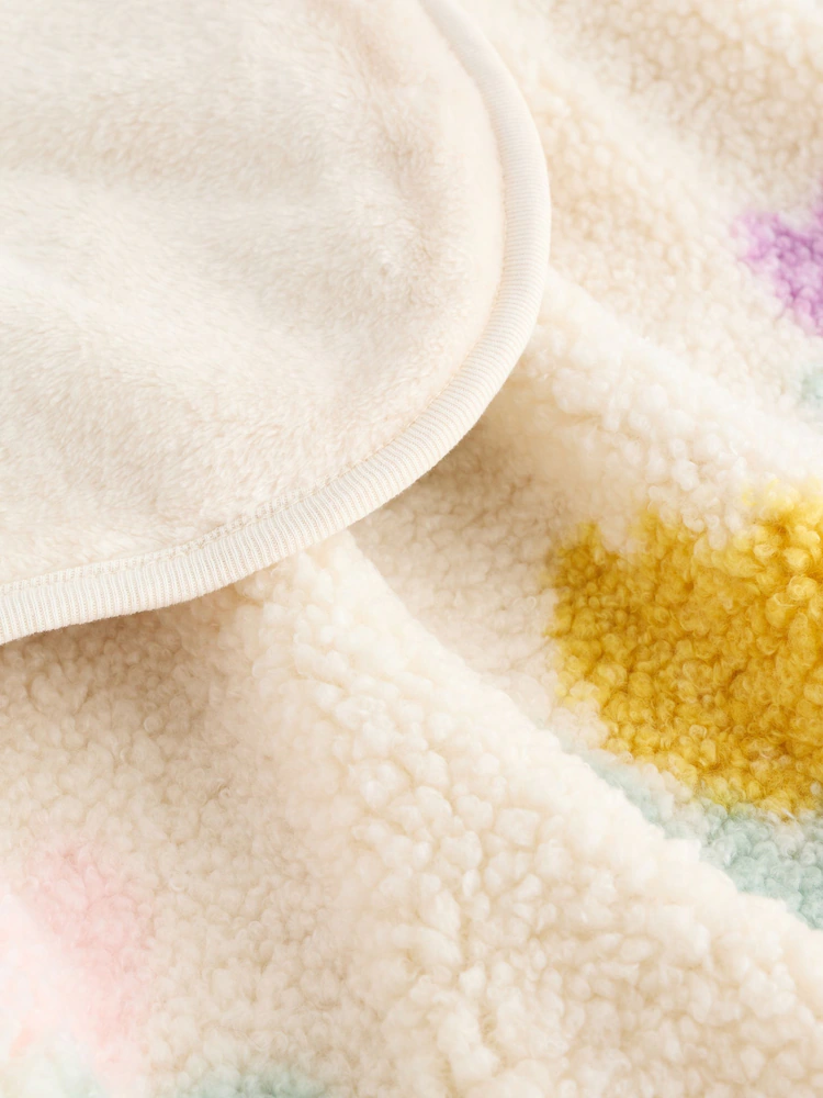 F94139s3.jpg Cream Floral Baby Fleece Blanket - Image 2
