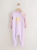 Lilac Purple EID Baby Sleepsuit (0mths-2yrs)
