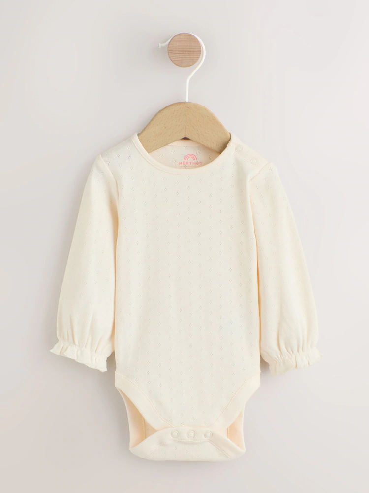 H69194s2.jpg Light Pink Ditsy Baby Print Long Sleeve Bodysuit and cord Dungarees Set 2 Pieces Immediate - Image 5