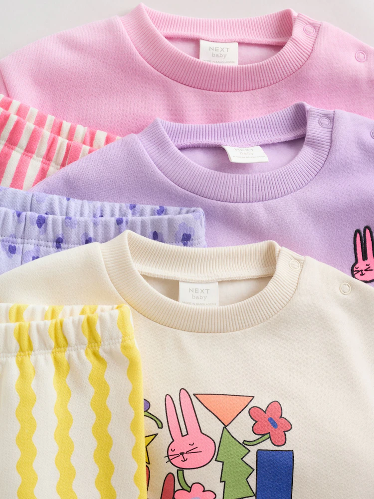 W60555s12.jpg Multi Baby Sweatshirts & Joggers 6 Piece Set (0mths-3yrs) - Image 4