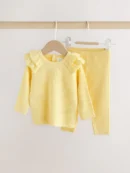 Yellow Baby Knitted Jumper and Leggings Set 2 Piece (0mths-3yrs)