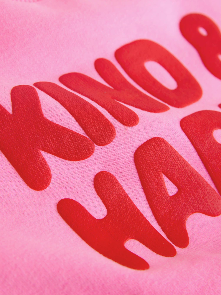 W98028s6.jpg Pink Kind & Happy Crew Neck Sweatshirt (3mths-7yrs) - Image 6