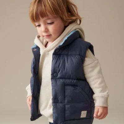 Navy Blue Padded Gilet (3mths-10yrs)