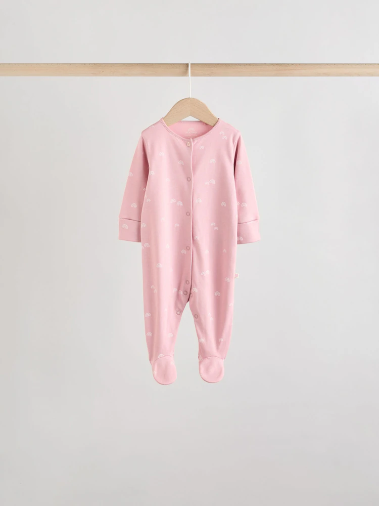 AW2290s10.jpg Pink 7 Pack Baby Sleepsuits (0mths-3yrs) - Image 11