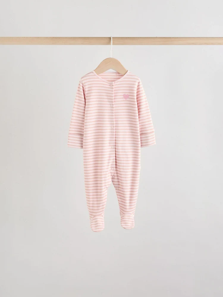AW2290s7.jpg Pink 7 Pack Baby Sleepsuits (0mths-3yrs) - Image 9