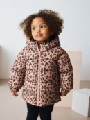 Animal Shower Resistant Fleece Lined Hooded Padded Coat (3mths-7yrs)