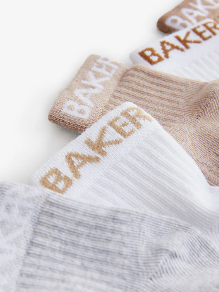 AY7868s7.jpg Baker by Ted Baker Baby Socks 5 Pack - Image 2