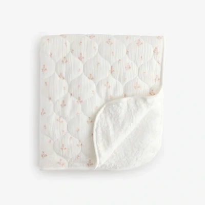 Delicate Floral Muslin Baby Fleece Blanket