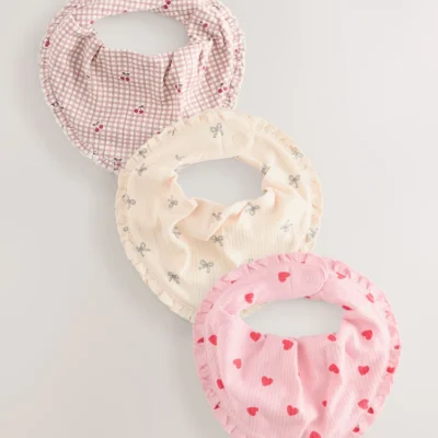 Red/Pink Baby Bibs 3 Pack