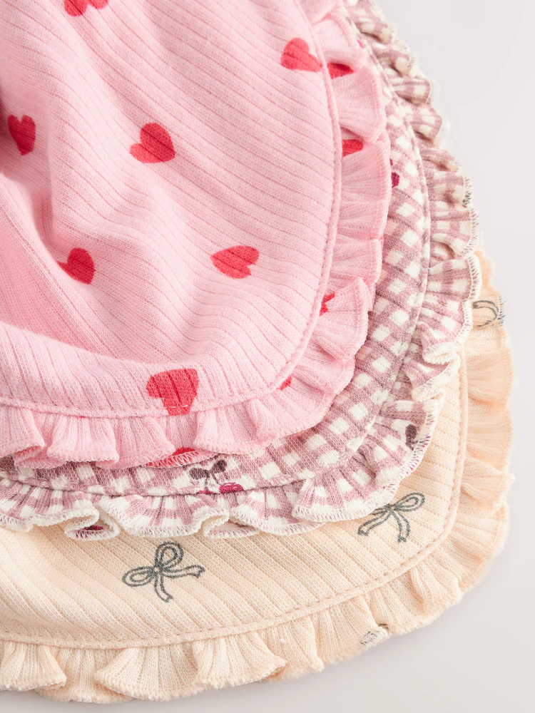 F15555s5.jpg Red/Pink Baby Bibs 3 Pack - Image 2