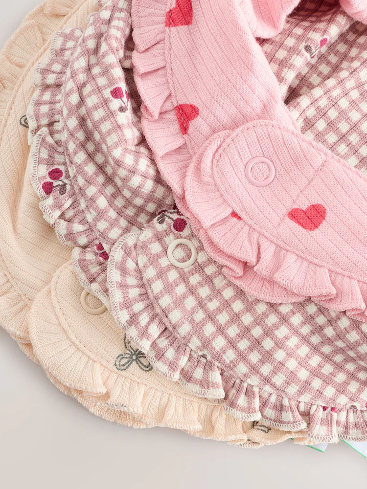 F15555s6.jpg Red/Pink Baby Bibs 3 Pack - Image 5
