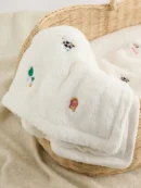 Farm Embroidered Baby Fleece Blanket