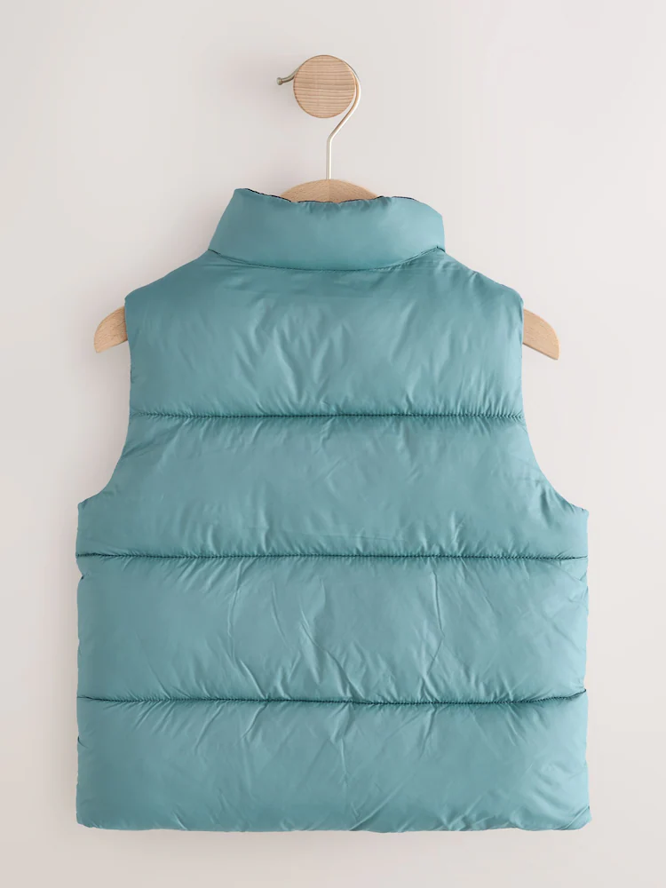 H16332s3.jpg Light Blue Padded Gilet (3mths-10yrs) - Image 3