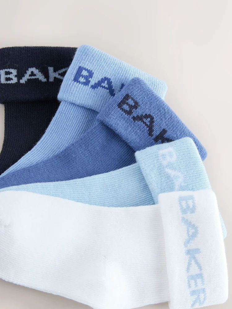 H17156s7.jpg Baker by Ted Baker Baby Socks 5 Pack - Image 2