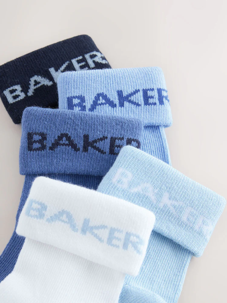 H17156s8.jpg Baker by Ted Baker Baby Socks 5 Pack - Image 3
