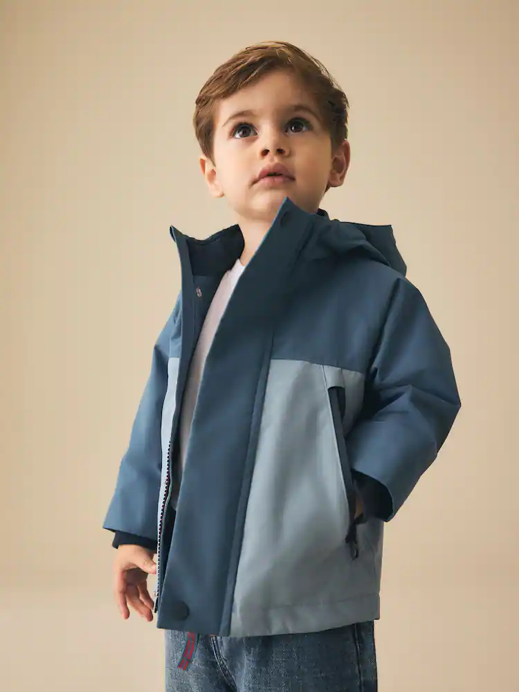 H34689s.jpg Light Blue Waterproof Fleece Lined Anorak (3mths-7yrs)