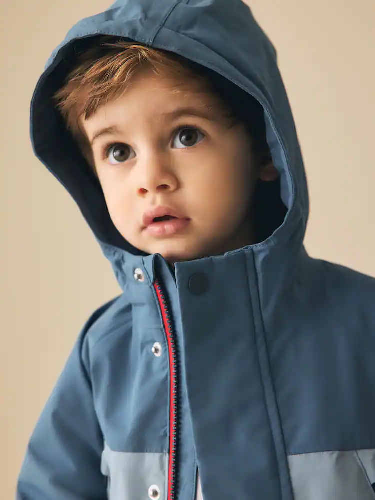 H34689s4.jpg Light Blue Waterproof Fleece Lined Anorak (3mths-7yrs) - Image 4