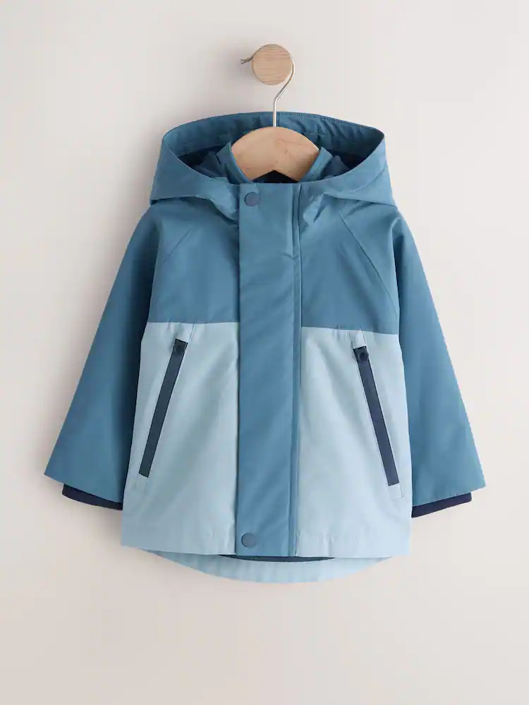 H34689s6.jpg Light Blue Waterproof Fleece Lined Anorak (3mths-7yrs) - Image 8