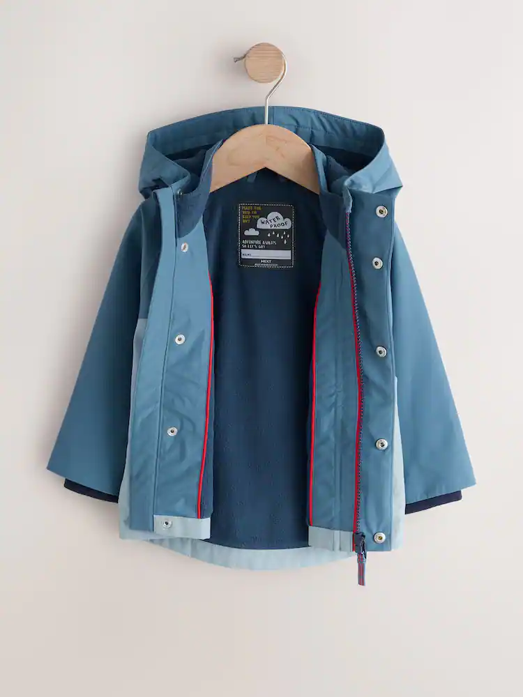 H34689s7.jpg-2 Light Blue Waterproof Fleece Lined Anorak (3mths-7yrs) - Image 5
