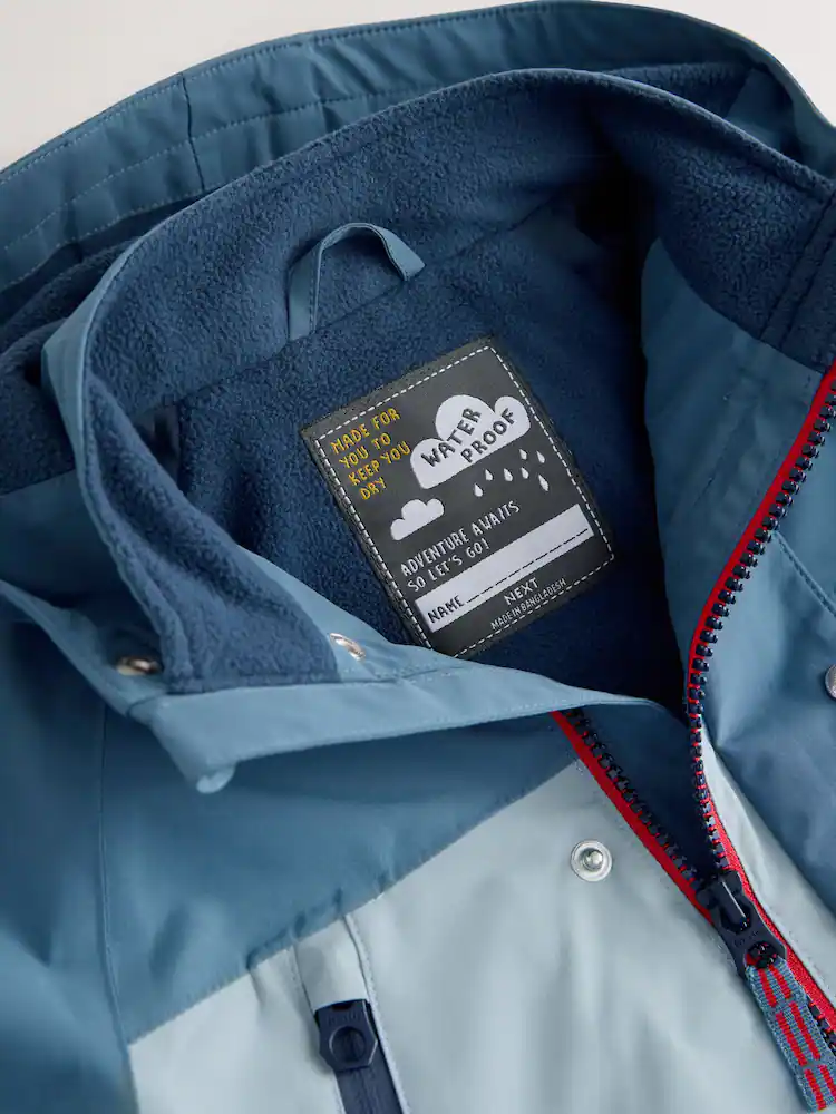 H34689s9.jpg Light Blue Waterproof Fleece Lined Anorak (3mths-7yrs) - Image 7