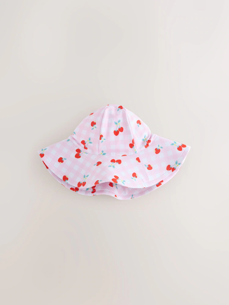 H39075s.jpg Pink Cherry Gingham Swim Hat (3mths-10yrs)
