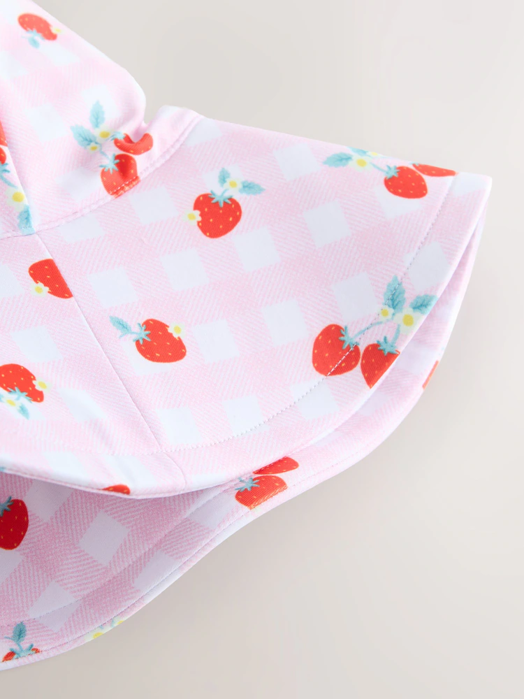H39075s2.jpg Pink Cherry Gingham Swim Hat (3mths-10yrs) - Image 2