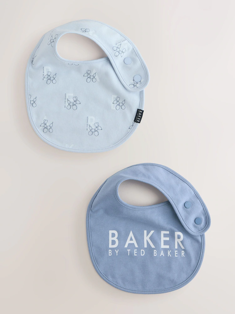 H75371s.jpg Baker by Ted Baker 2 Pack Blue Baby Bibs