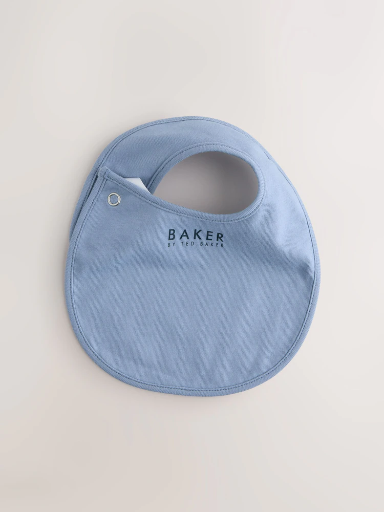 H75371s3.jpg Baker by Ted Baker 2 Pack Blue Baby Bibs - Image 5