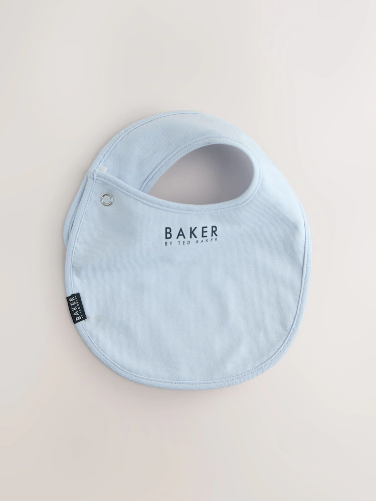 H75371s5.jpg Baker by Ted Baker 2 Pack Blue Baby Bibs - Image 3