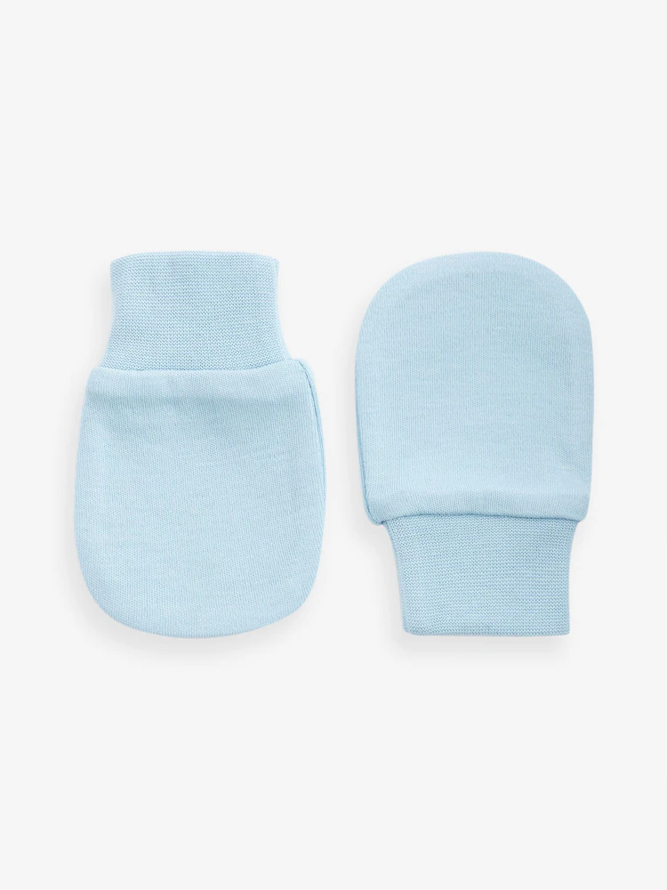K80763s2.jpg White/Blue Baby Scratch Mitts 3 Pack - Image 2