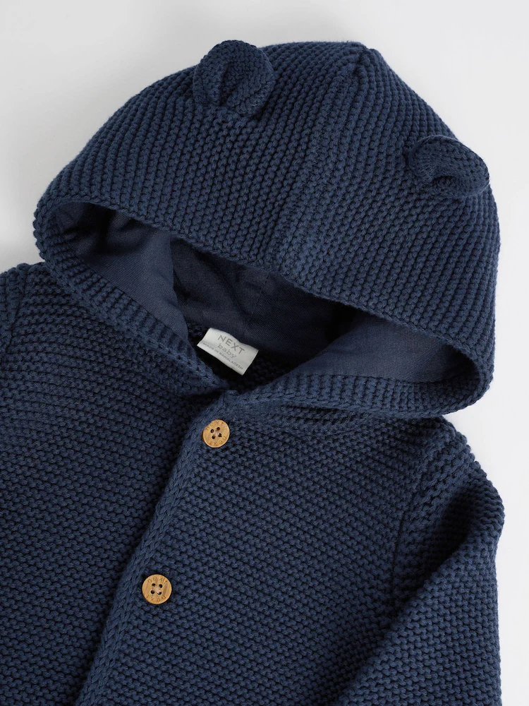 Q99768s5.jpg Navy Blue Knitted Baby Cardigan (0mths-2yrs) - Image 4