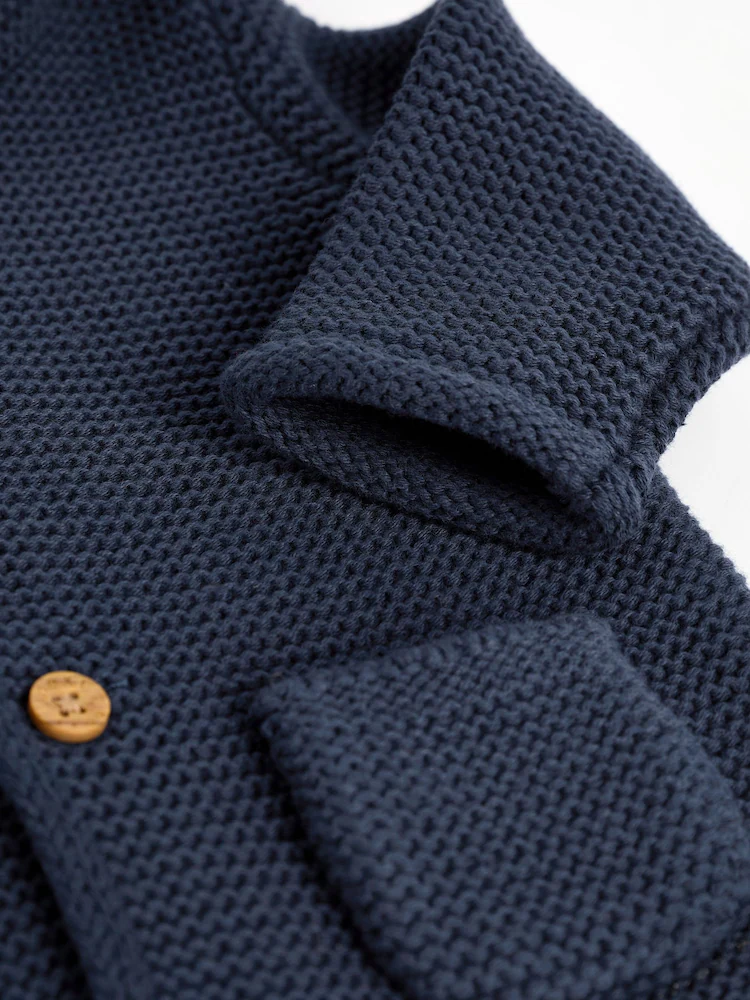 Q99768s6.jpg Navy Blue Knitted Baby Cardigan (0mths-2yrs) - Image 5
