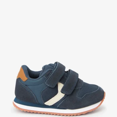 Navy Standard Fit (F) Double Strap Trainers