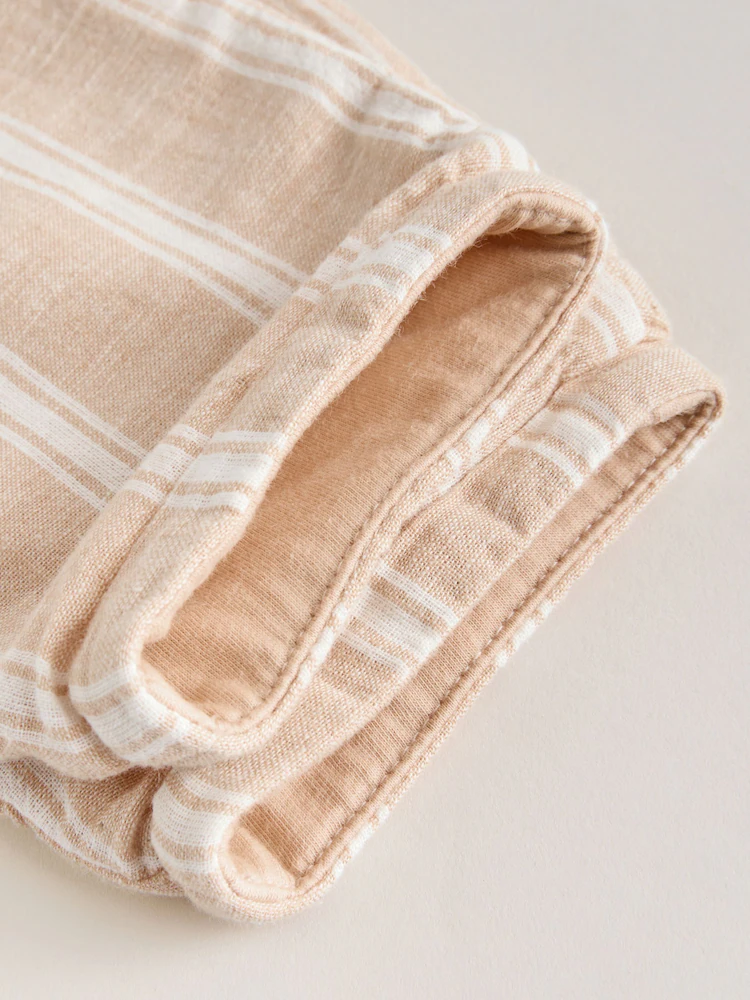 W60507s12.jpg White/Orange Stripe Shirt and Trousers Baby Set (0mths-3yrs) - Image 8