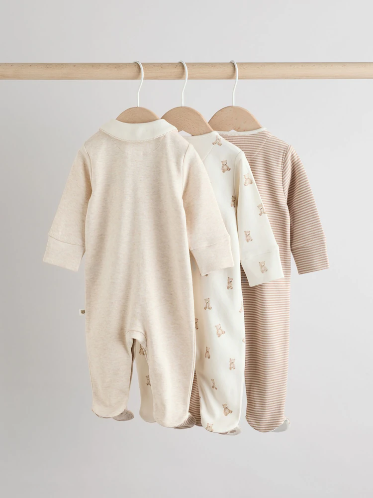 neutral baby sleepsuits 3 pack (0 2yrs) neutral baby sleepsuits 3 pack (0 2yrs)