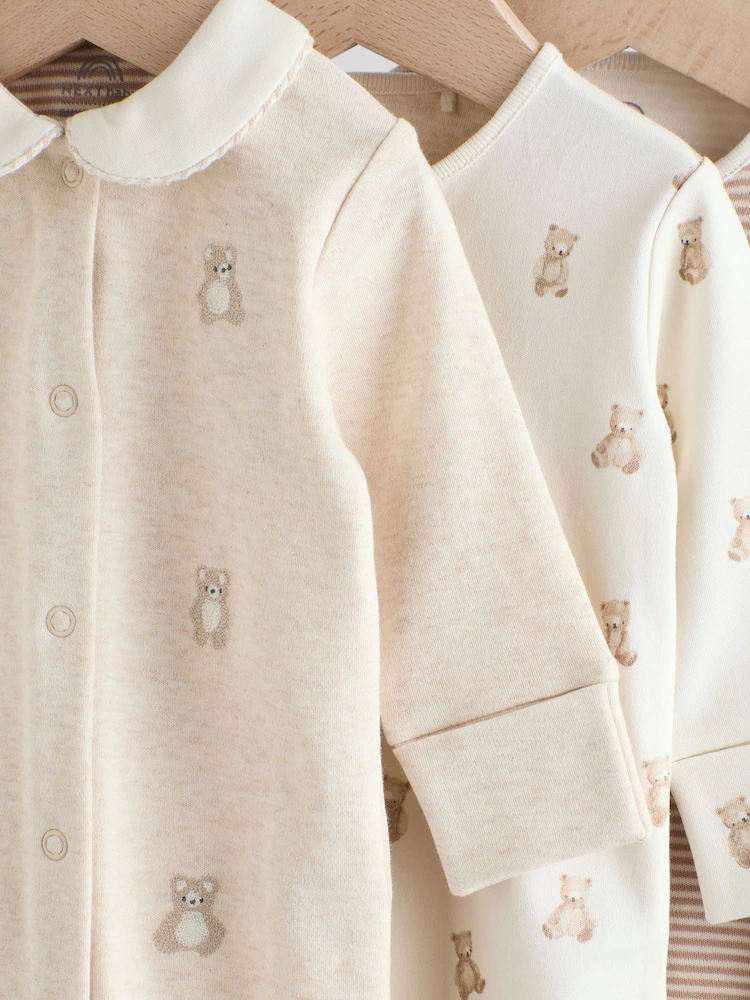 neutral baby sleepsuits 3 pack (0 2yrs) neutral baby sleepsuits 3 pack (0 2yrs)