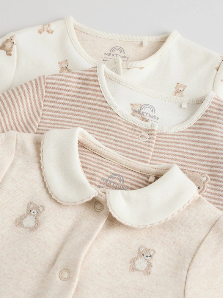 neutral baby sleepsuits 3 pack (0 2yrs) neutral baby sleepsuits 3 pack (0 2yrs)